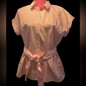 Talbots striped blouse size LP.  NWT